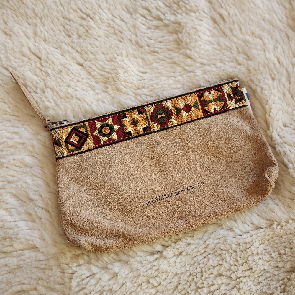 Vintage Suede Clutch